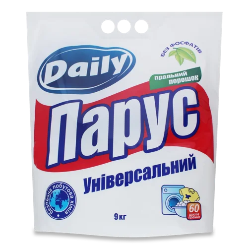 Пральний Порошок Універсальний Daily Парус 9кг, в/ґ