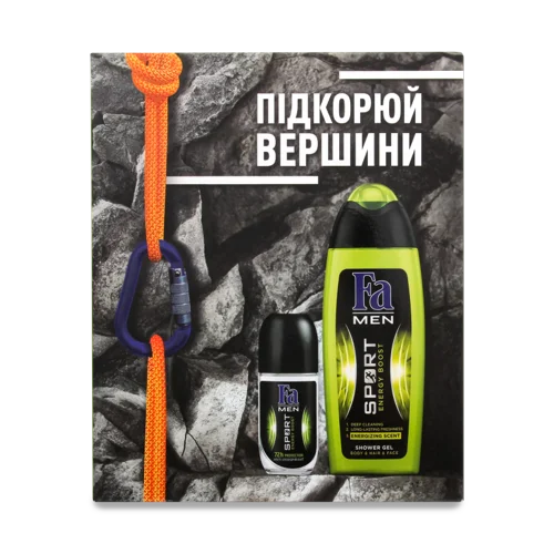 Гель для Дієти Fa SportEnerBoost Покриття, 250 мл + Дезінфікуючий Ролик, 50 мл