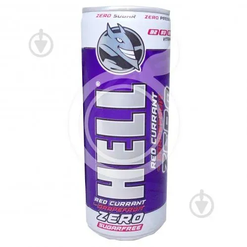 Напій енергетичний Hell Zero Red Currant- Grapefruit 0.25л ж/б