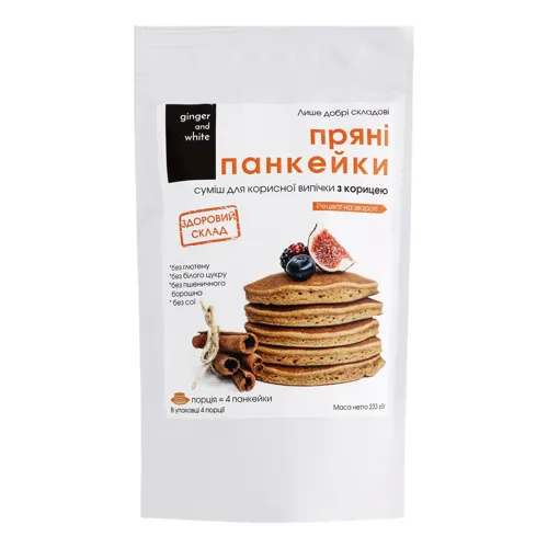 Суміш для випічки з корицею Пряні панкейки Ginger and White д/п 233г