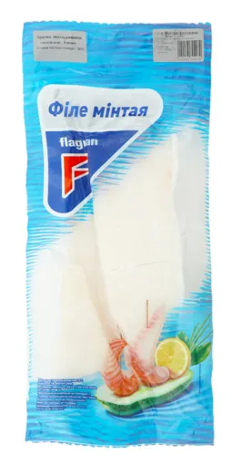 Мінтай філе Flagman без шкіри, сировина морожена, 0.7кг