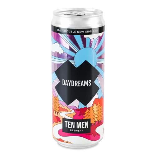 Пиво Світле Нефільтроване Непастеризоване Daydreams Ten Men Brewery, 330мл, 7.6% в/ґ, з/б