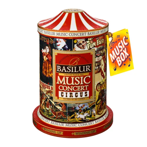 Чай Чорний Вищого Ґатунку Цирк Музична Скрінька Basilur, з/б 100г