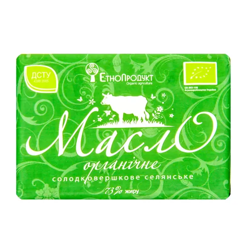 Масло 73% солодковершкове органічне Селянське Етнопродукт м/у 200г