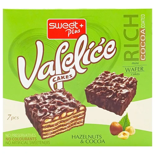 Вафлі Sweet Plus Vafelice в какао-глазурі з лісовим горіхом 115г