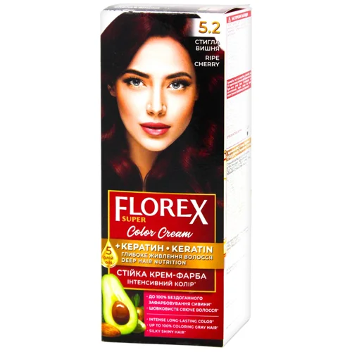 Крем-фарба Florex для волосся колір спіла вишня