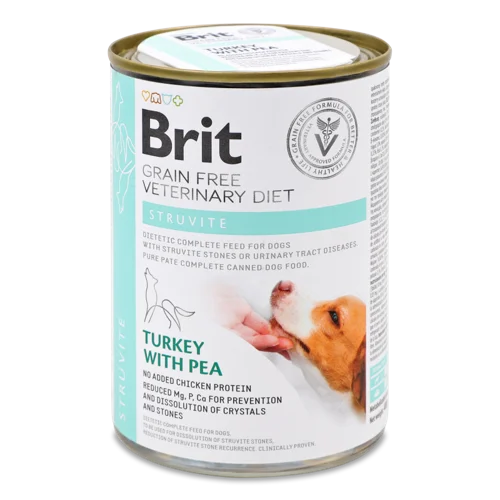 Корм Консервований Повнораціонний Дієтичний для Собак Struvite Veterinary Diet Brit з/б 400г