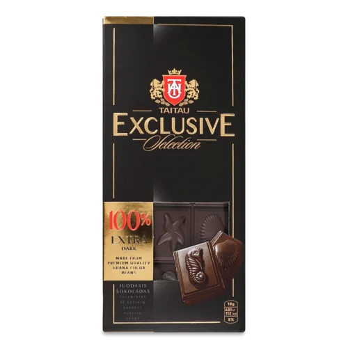 Шоколад 100% Чорний Вищого Ґатунку Exclusive Selection, к/у 90г