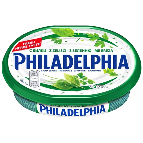 Сир 59% з зеленню Philadelphia п/у 175г