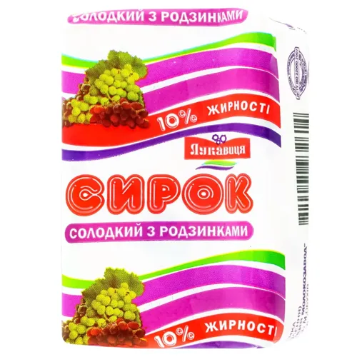 Сирок Лукавиця з родзинками 10%, 100г
