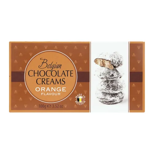 Цукерки Belgian Chocolate Creams Orange Flavour 100г х18