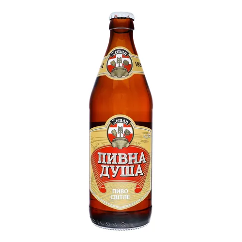Пиво 0.5л 4.2% світле фільтроване пастеризоване Пивна Душа Zeman