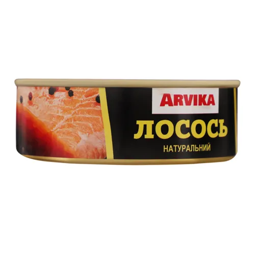 Лосось натуральний Arvika з залізної банки 240г