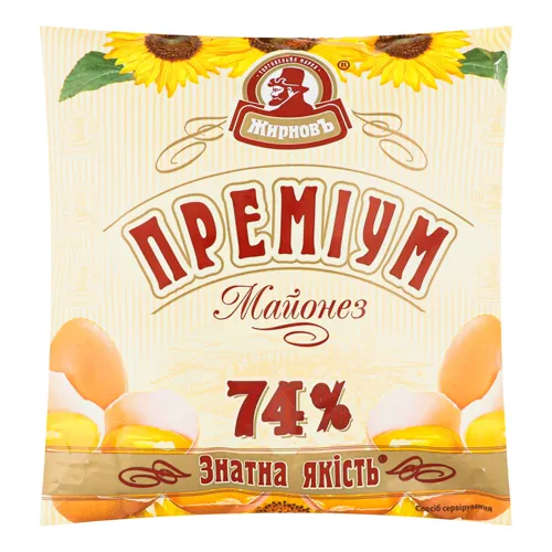 Майонез 74% Преміум Жирновъ м/у 350г