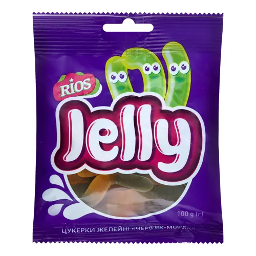 Цукерки желейні Rios Черв'як-моряк м/уп 100г