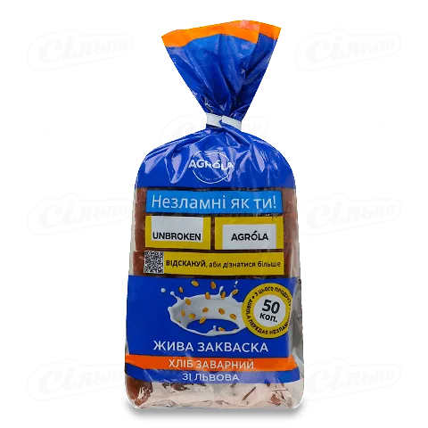 Хліб Agrola Заварний зі Львова нарізаний, 350г