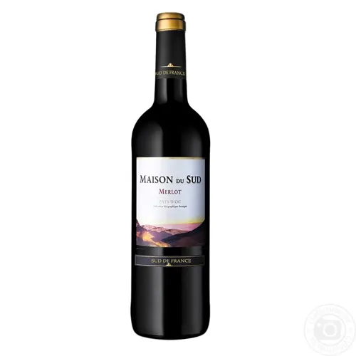 Вино Maison du Sud Merlot червоне сухе 13% 0,75л