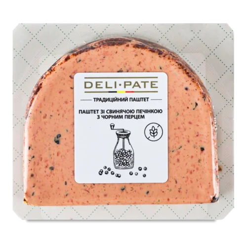 Паштет Deli Pate зі свинячою печінкою, чорним перцем