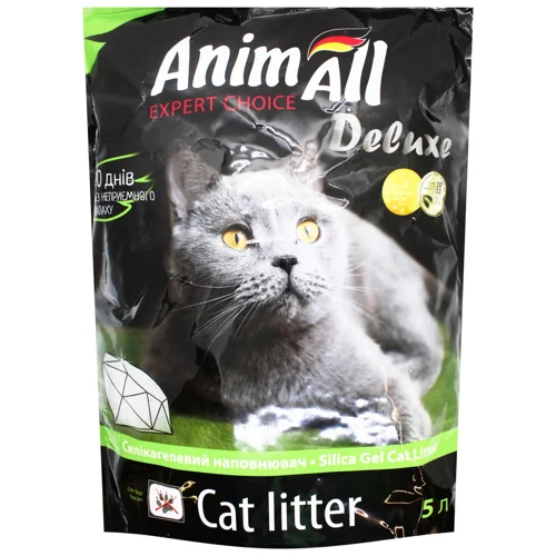 Наповнювач гігієнічний AnimAll Зелений смарагд для котів силікагелевий 5л