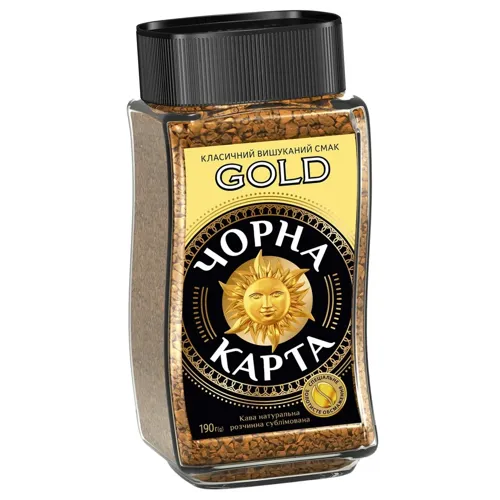 Кава Чорна Карта Gold розчинна 190г