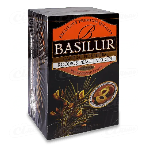 Чай Basilur Ройбуш персик В*, 25*1,5г/уп