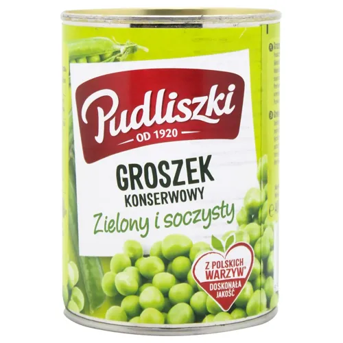Горошок Pudliszki зелений 400г
