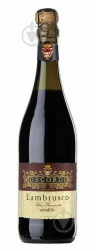 Вино ігристе червоне натуральне солодке Decordi Ламбруско Россо Амабіле 0.75л