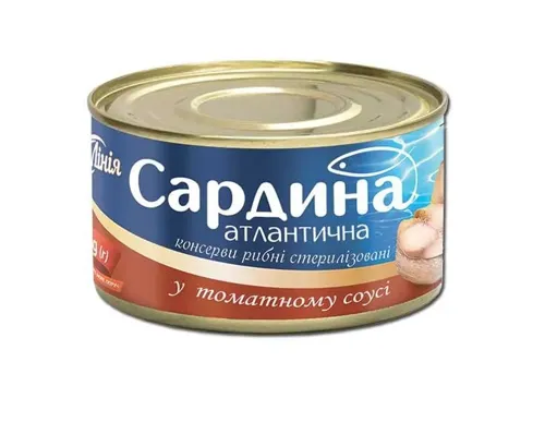Консерви Своя лінія Сардина атлантична у томатному соусі 240г