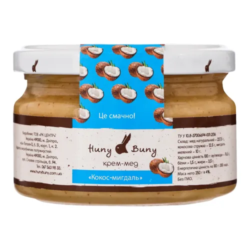 Крем-мед Кокос-мигдаль Huny Buny