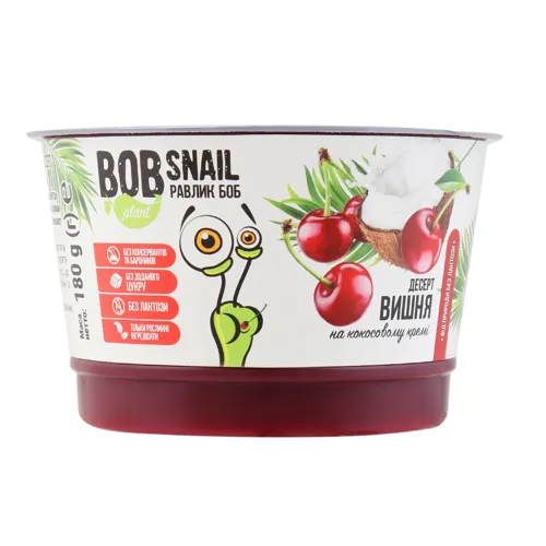 Десерт на кокосовому кремі Вишня Bob Snail ст 180г