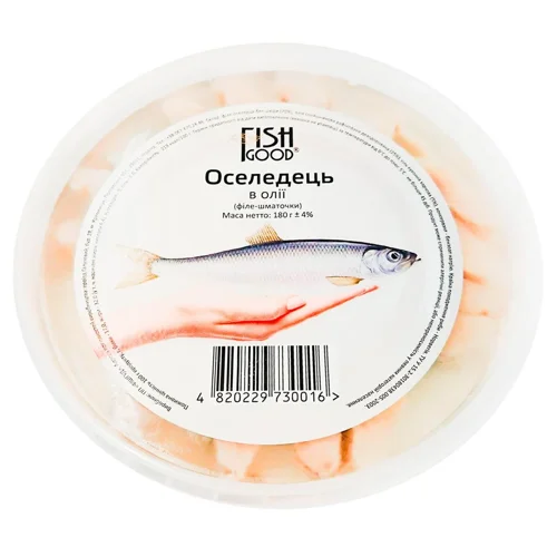 Оселедець Fish Good філе-шматочки в олії 180г