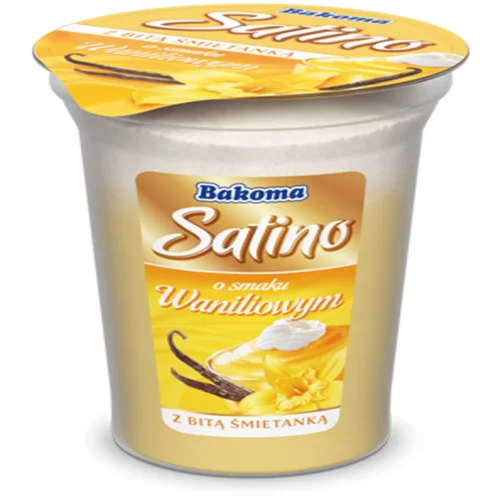Десерт Bakoma Satino зі смаком ванілі 2,4%, 165г