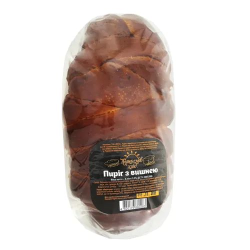Пиріг з вишнею Переяслав хліб м'яка упаковка 0.35кг