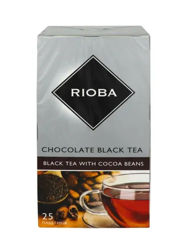 Чай Rioba Chocolate Black Цейлон байховий дрібний 2г*25шт 50г