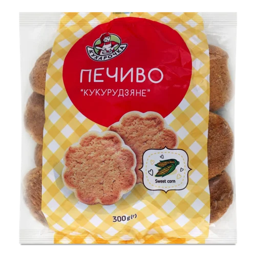Печиво Кукурудзяне, Вищого Ґатунку, Картонна Упаковка, 300 Г