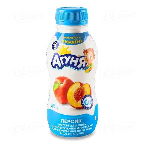 Йогурт Агуня Персик 2,7% 185г