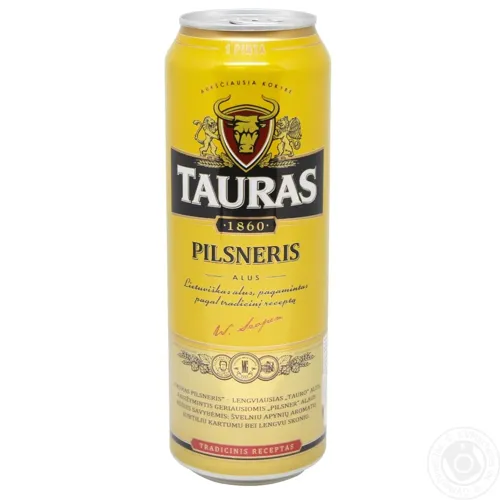 Пиво Tauras Pilsneris світле 4,6% 0,5л
