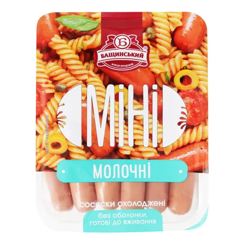 Сосиски вищого гатунку Молочні Міні Бащинський охол п/у 0.9кг