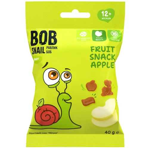 Снек фруктовий Bob Snail яблуко 40г