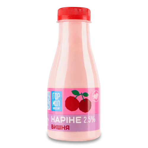 Кисломолочний Продукт 2.5% Вишня Наріне Гормолзавод №1, п/пл, 330г