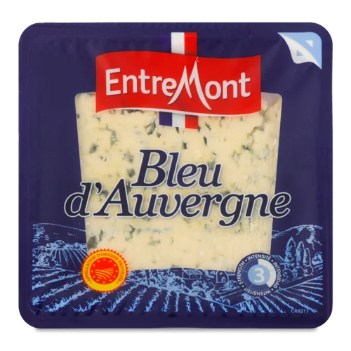 Сир Вищого Ґатунку 50% Blue D'Auvergne Entremont, 0.125кг
