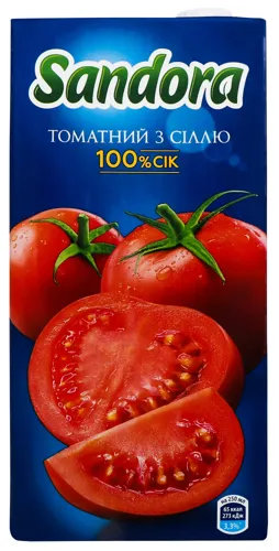 Сік томатний з сіллю Sandora т/п 2л
