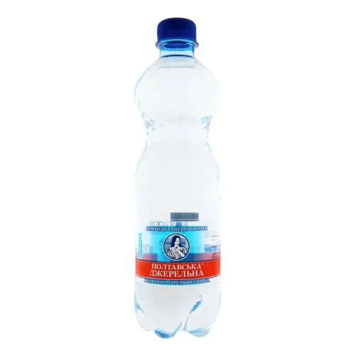 Вода питна середньогазована Полтавська Джерельна 0.5л