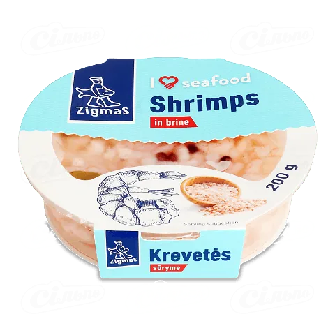 Креветки Zigmas I love seafood у розсолі, 200г