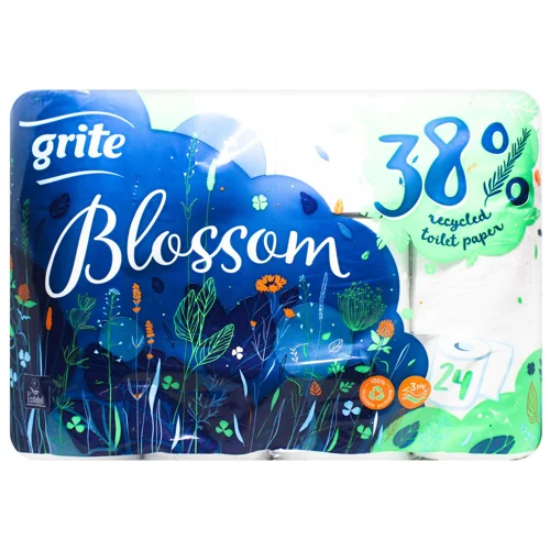 Туалетний папір Grite Blossom 3-шаровий 24шт