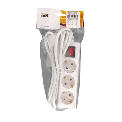 Подовжувач iEK 3 розетки 3м