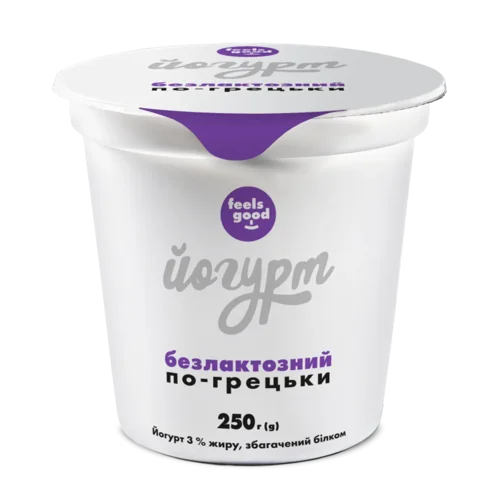 Йогурт Feels good «По-грецьки» «Білий» безлактозний, 3%