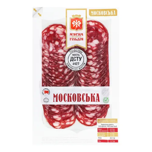 Ковбаса Московська М'ясна Гільдія сиров'ялена вищого ґатунку 0.075кг