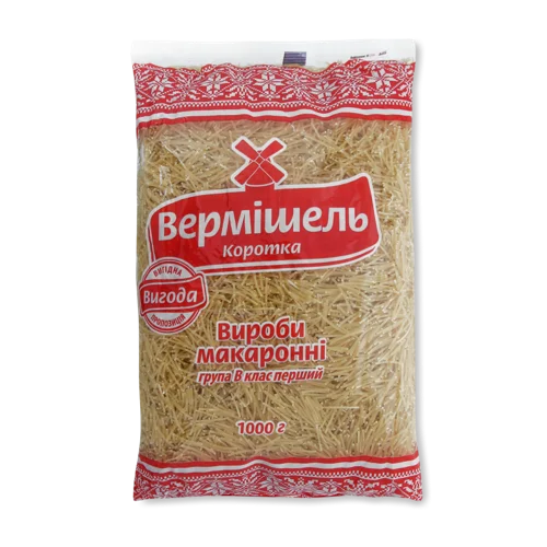Вермішель Коротка Вищого Ґатунку, м/у 1кг