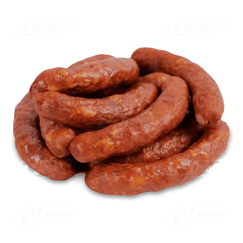 Ковбаски Алан Мисливські варено-копчені вищого ґатунку, мілкий газ, кг